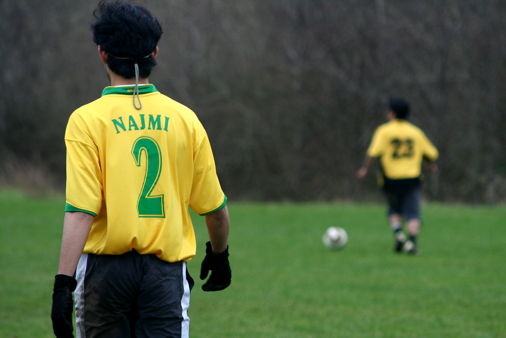 Match de football dans un stade